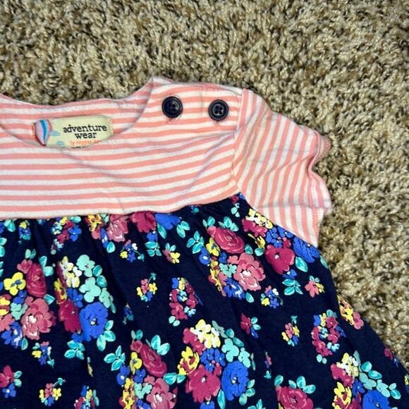 Adventure Wear by Copper Key Girls 2T Multicolor Floral Short Sleeve Dress - Picture 5 of 12